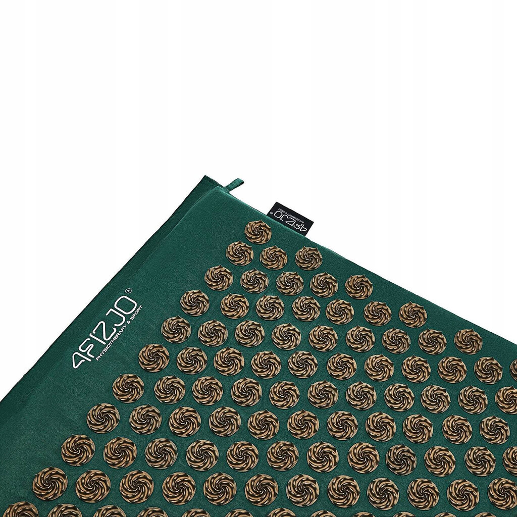Akupresūrinis kilimėlis su pagalvėle 4Fizjo, 72x42cm, žalias kaina ir informacija | Masažo reikmenys | pigu.lt