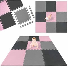 Набор из 9 ковриков-пазлов - "Пастельный розовый" цена и информация | Развивающие коврики | pigu.lt