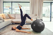 Gimnastikos pripučiamas kamuolys, 55cm kaina ir informacija | Gimnastikos kamuoliai | pigu.lt