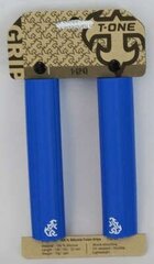 Dviračio vairo rankenėlės T-One Silicon Deja Vu, 130 mm, mėlynos цена и информация | Велосипедные ручки для руля | pigu.lt