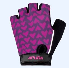 Dviratininkų pirštinės Apura Glove Heart, violetinės цена и информация | Велосипедные перчатки | pigu.lt