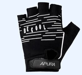 Dviratininkų pirštinės Apura Glove Stripe, juodos kaina ir informacija | Dviratininkų pirštinės | pigu.lt