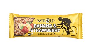 Javainių batonėlis Me2U Banana&Strawberry, 45 g цена и информация | Сладости | pigu.lt