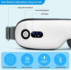 Расслабляющий массажер для глаз с режимом вибрации 8S цена и информация | Массажеры | pigu.lt