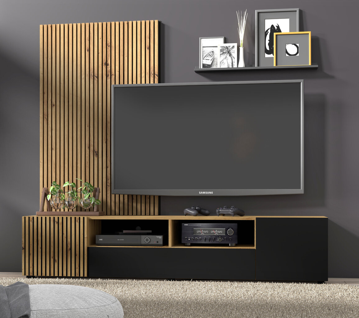 Sieninė plokštė Auris, ruda цена и информация | TV staliukai | pigu.lt