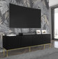 TV staliukas Ravenna, juodas kaina ir informacija | TV staliukai | pigu.lt