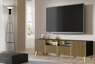 Tv spintelė Akl Furniture Ravenna, juoda/ruda kaina ir informacija | TV staliukai | pigu.lt