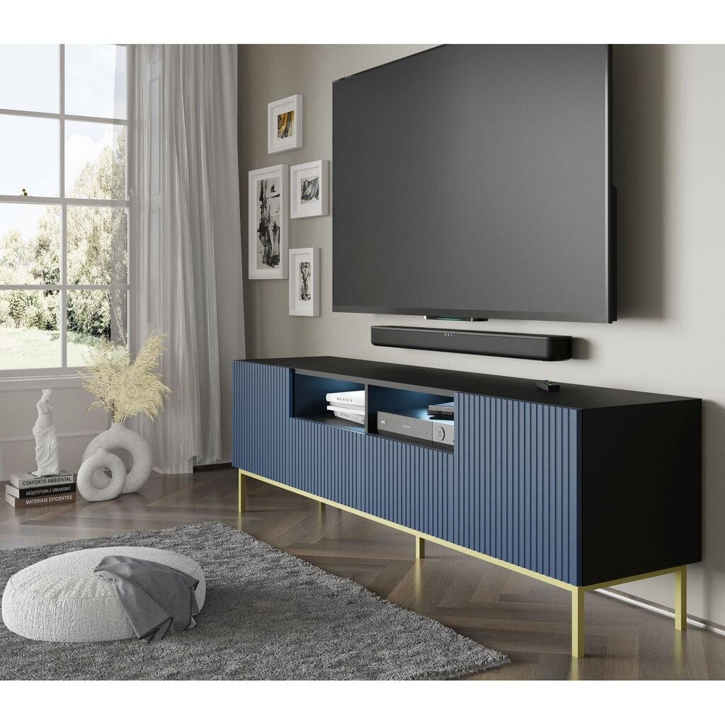 Tv spintelė Akl Furniture Ravenna, mėlyna цена и информация | TV staliukai | pigu.lt