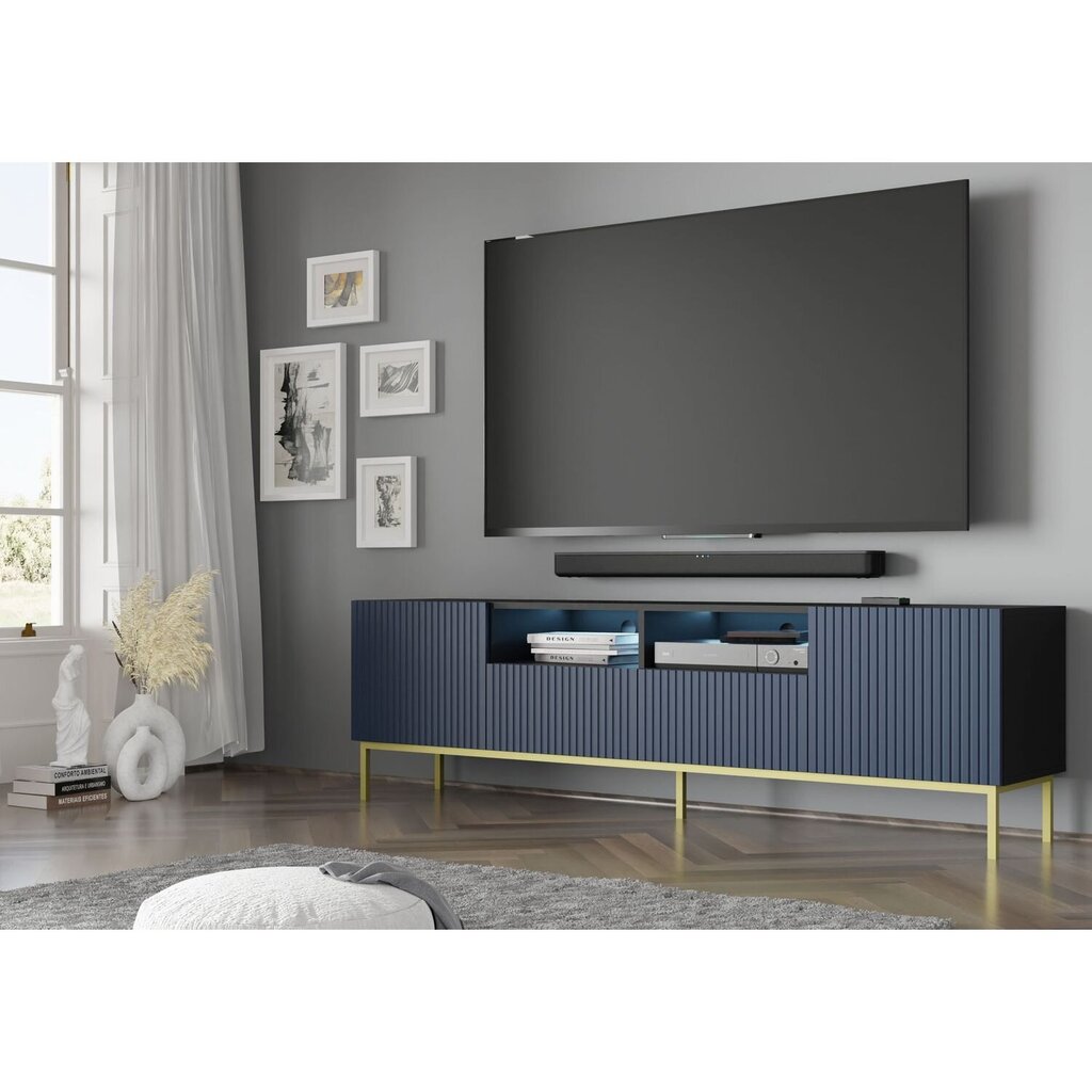 Tv spintelė Akl Furniture Ravenna, mėlyna цена и информация | TV staliukai | pigu.lt
