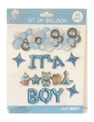 Balionų rinkinys It's a boy, 45 vnt. kaina ir informacija | Balionai | pigu.lt
