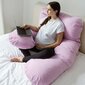 U-formos miego ir maitinimo pagalvė nėščiosioms, rožinė, 100x150cm kaina ir informacija | Maitinimo pagalvės | pigu.lt