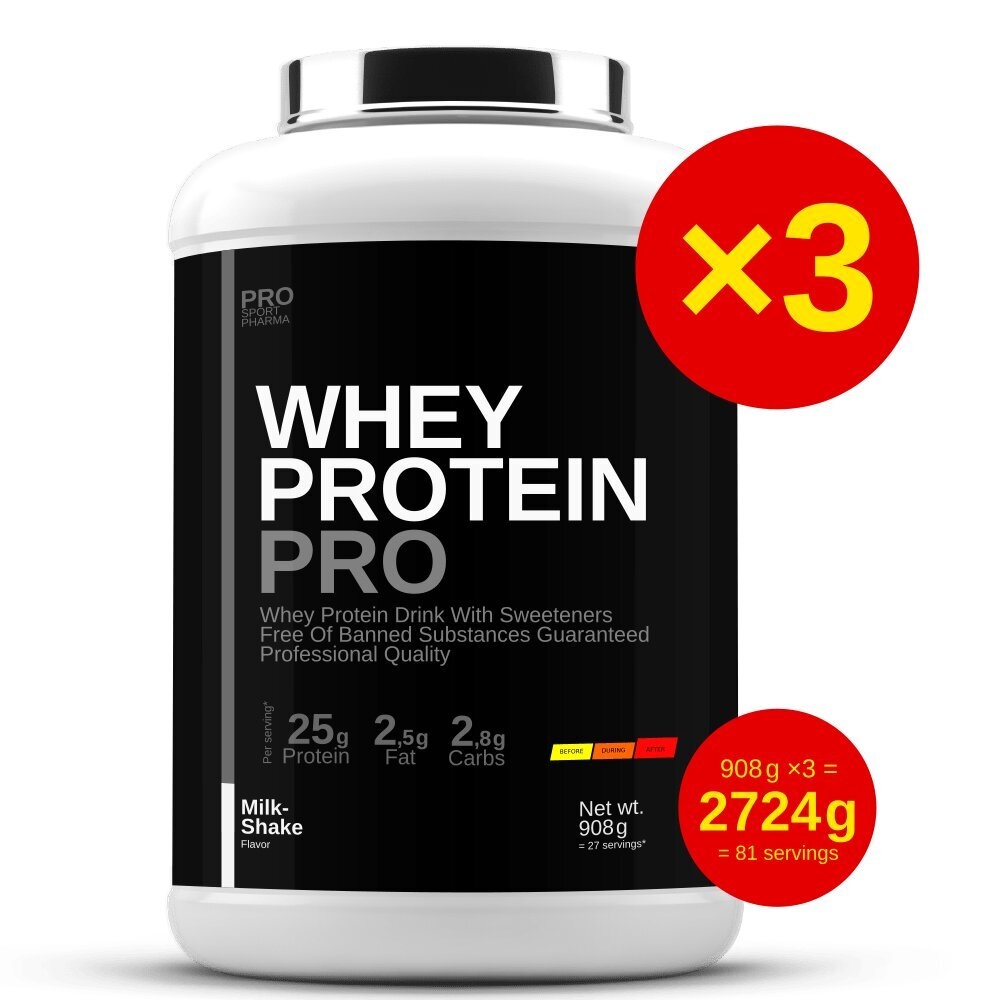 Baltymai ProSportPharma Whey Potein Pro Šokolado sk., 2724 g kaina ir informacija | Baltymai | pigu.lt