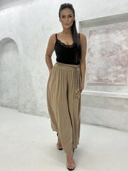 Женская юбка-брюки Och Bella темно-бежевая цена и информация | Брюки | pigu.lt
