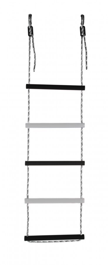 Virvinės kopėtėlės, 5 laipteliai, baltos/juodos kaina ir informacija | Gimnastikos sienelės | pigu.lt