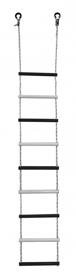 Virvinės kopėtėlės, 9 laipteliai, baltos/juodos kaina ir informacija | Gimnastikos sienelės | pigu.lt