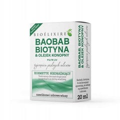 Plaukų serumas baobabas + biotinas Bioelixire, 20 ml kaina ir informacija | Bioelixire Plaukų priežiūrai | pigu.lt