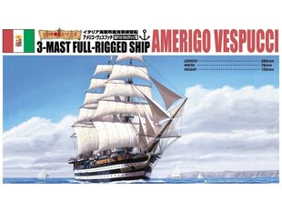 Konstruktorius Aoshima Italian 3 Mast Full Rigged Ship Amerigo Vespucci, 1/350, 04427 kaina ir informacija | Konstruktoriai ir kaladėlės | pigu.lt