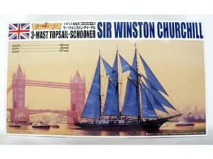 Konstruktorius Aoshima 3-Mast Topsail Schooner Sir Winston Churchill, 1/350, 05714 kaina ir informacija | Konstruktoriai ir kaladėlės | pigu.lt