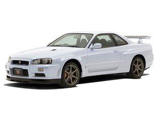 Сборная модель Aoshima - The Snap Kit Nissan R34 Skyline GT-R / White, 1/32, 06251 цена и информация | Конструкторы и кубики | pigu.lt