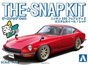 Сборная модель Aoshima - The Snap Kit Nissan S30 Fairlady Z Custom Wheel / Red, 1/32, 06474 цена и информация | Конструкторы и кубики | pigu.lt