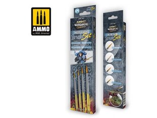 Набор кистей AMMO MIG - Wargaming Universe – Shaders & Washes Brush Set , 7623 цена и информация | Окрасочное оборудование | pigu.lt