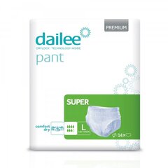 Подгузники для взрослых Dailee Pant Premium Super L, 14 шт. цена и информация | Подгузники, прокладки, одноразовые пеленки для взрослых | pigu.lt