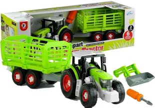 Surinkimo traktorius su atidaryta priekaba kaina ir informacija | Žaislai berniukams | pigu.lt