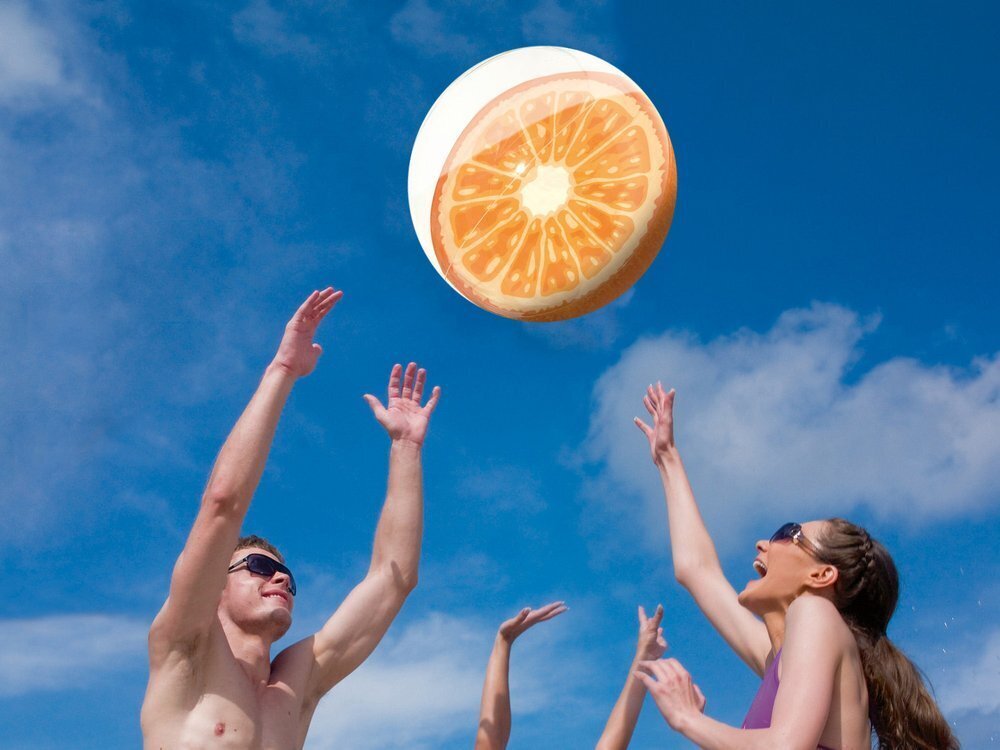 Pripučiamas paplūdimio kamuolys Aplesinas Bestway Summer Flavors, 46 cm цена и информация | Pripučiamos ir paplūdimio prekės | pigu.lt