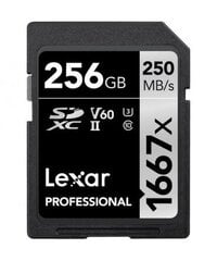 Lexar Professional Sdhc/Sdxc 1667X цена и информация | Карты памяти для фотоаппаратов, камер | pigu.lt