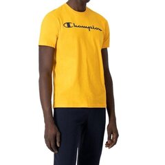 Crewneck t-shirt champion legacy for men's yellow 218284ys113 218284YS113 цена и информация | Мужские футболки | pigu.lt