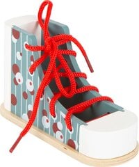 Edukacinis rinkinys Small Foot medinis batas skirtas mokytis rišti batų raištelius цена и информация | Развивающие игрушки | pigu.lt