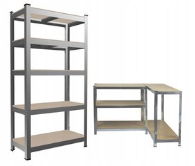 Metalinis 5 pakopų stelažas 175 kg 180x90x30 cm kaina ir informacija | Lentynos | pigu.lt