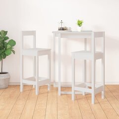 2-ių baro kėdžių komplektas vidaXL, baltos kaina ir informacija | Virtuvės ir valgomojo kėdės | pigu.lt