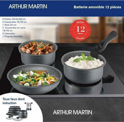 Arthur Martin virtuvės rinkinys, 12 vnt. цена и информация | Cковородки | pigu.lt