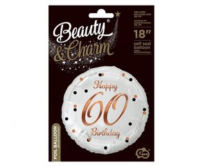 Воздушный шар из фольги Beauty&Charm, "Happy birthday 60 ", размер 18" цена и информация | Шарики | pigu.lt