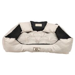 Лежак KingDom, 130x105 см, белый/черный цена и информация | Лежаки, домики | pigu.lt