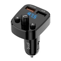 Car transmitter with microphone Budi T03, USB QC 3.0 + USB цена и информация | FM-модуляторы | pigu.lt