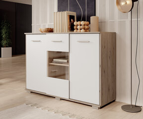 Комод ADRK Furniture 3D Atun, коричневый/белый цвет цена и информация | Комоды | pigu.lt