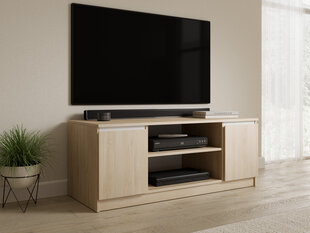 ТВ столик ADRK Bente, коричневый/белый цена и информация | Тумбы под телевизор | pigu.lt