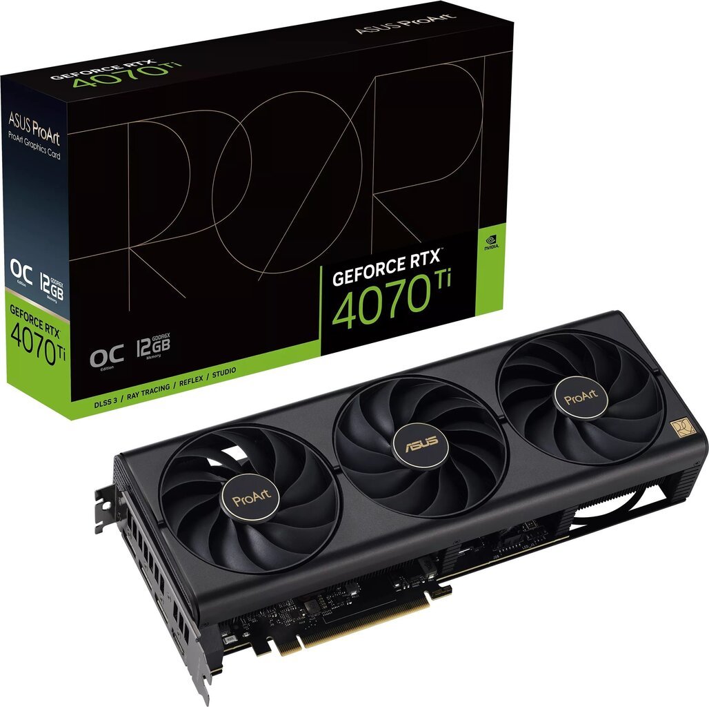 ASUS ProArt GeForce RTX 4070 Ti OC Edition цена и информация | Vaizdo plokštės (GPU) | pigu.lt
