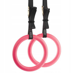 Gimnastikos žiedai 4Fizjo, rožiniai kaina ir informacija | Pasipriešinimo gumos, žiedai | pigu.lt
