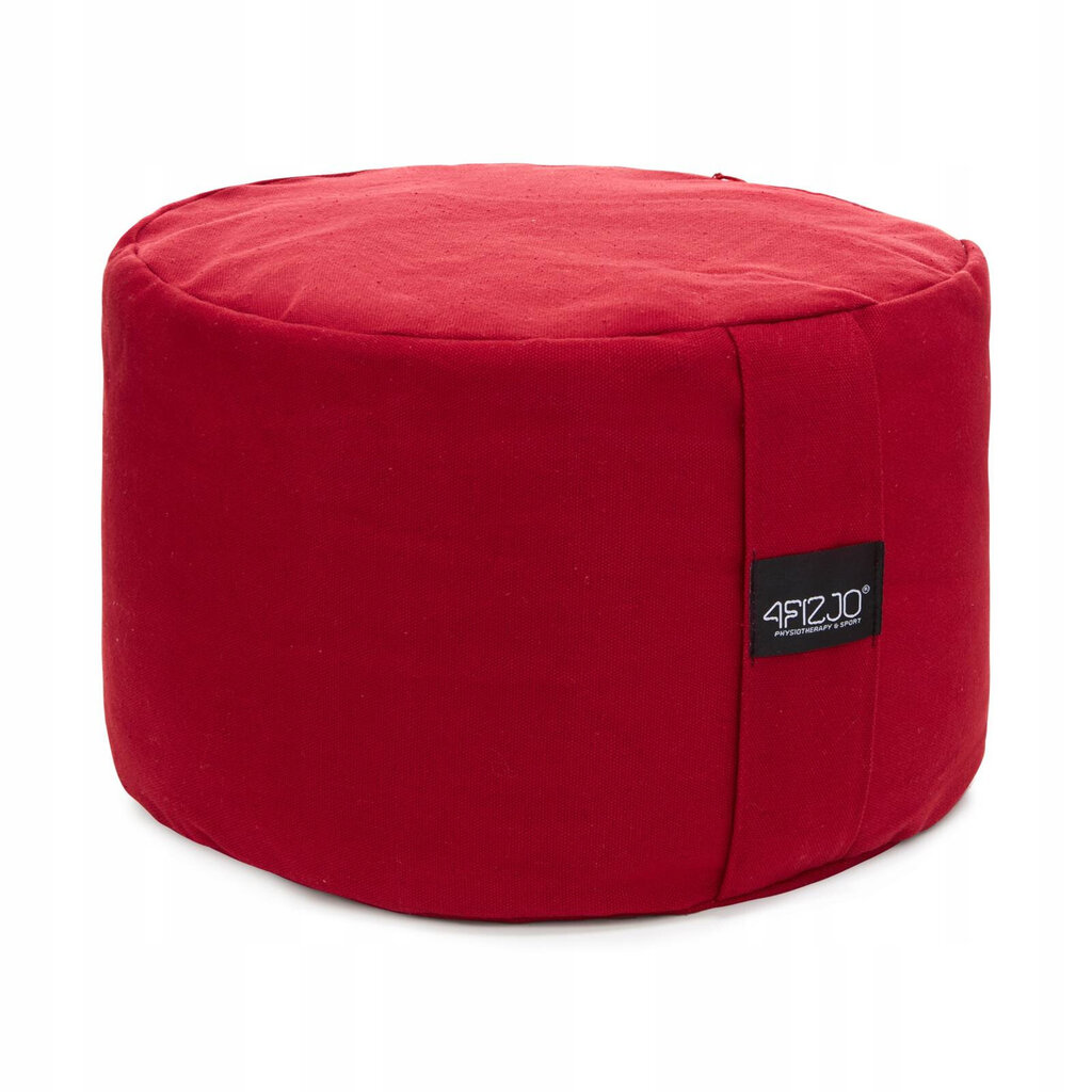 Jogos pagalvė Zafu, 40x30x12cm, raudona kaina ir informacija | Jogos prekės | pigu.lt