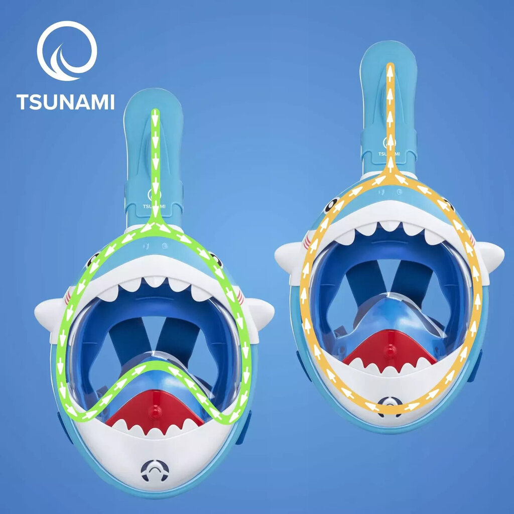 Vaikiška nardymo kaukė Shark Tsunami цена и информация | Nardymo kaukės | pigu.lt