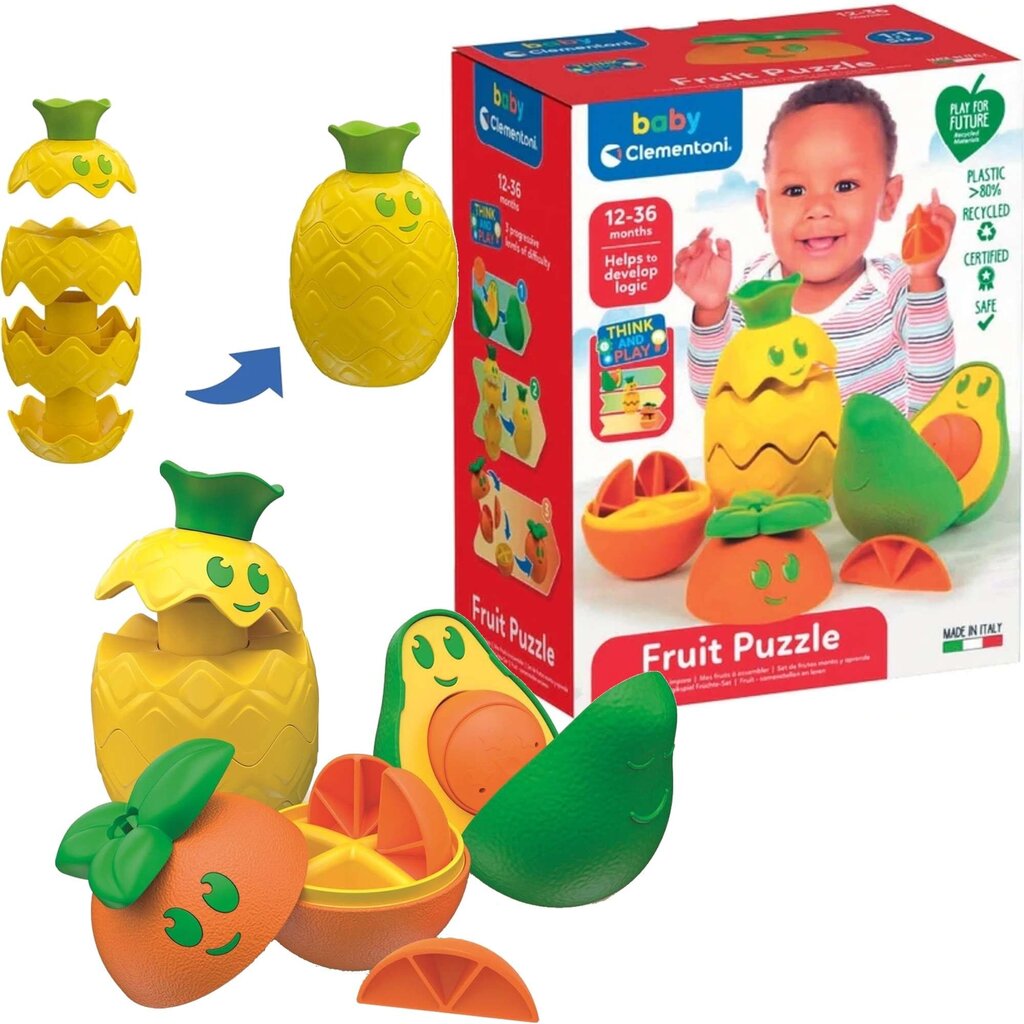 Dėlionės žaislas Fruit Clementoni 17719 kaina ir informacija | Žaislai kūdikiams | pigu.lt