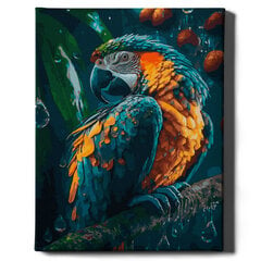 Картина по номерам "Красивый попугай" Oh Art! 40x50 см цена и информация | Набор для рисования по номерам | pigu.lt