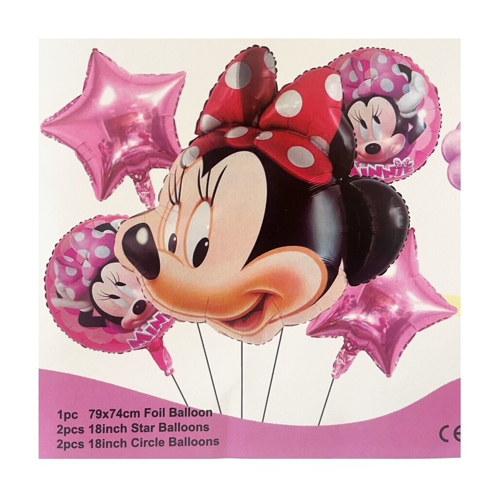 Balionų rinkinys Minnie mouse, 5 vnt. kaina ir informacija | Balionai | pigu.lt