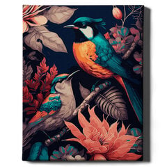 Картина по номерам "Птицы на ветке" Oh Art! 40x50 см цена и информация | Живопись по номерам | pigu.lt