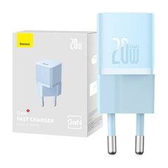 Mini wall charger Baseus GaN5 20W (blue) цена и информация | Зарядные устройства для телефонов | pigu.lt