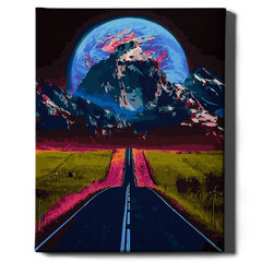 Картина по номерам "Ночная дорога" Oh Art! 40x50 см цена и информация | Набор для рисования по номерам | pigu.lt