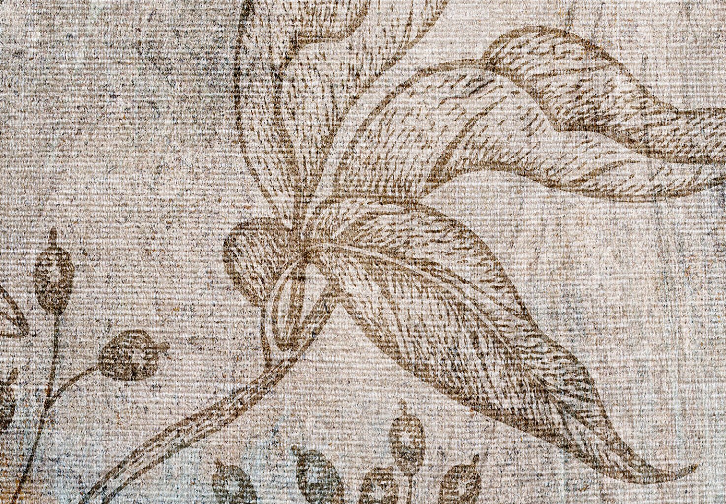 Fototapetai Gėlių raštas ant tekstilės kaina ir informacija | Fototapetai | pigu.lt